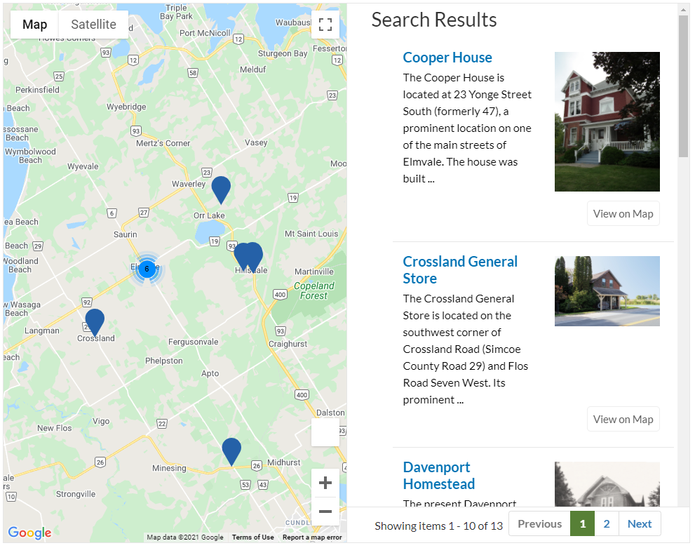Map of Designated Heritage Properties